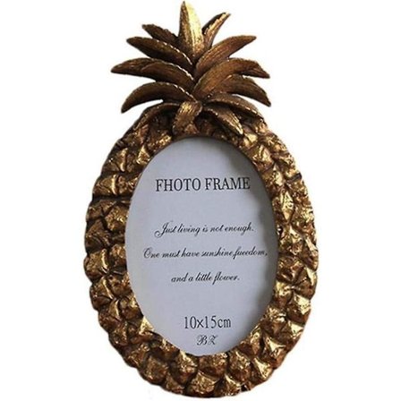 Ananasform fotoramme Kreative bilderammer for fotografisk kontor hjemmeinnredning 6 tommer (gull 1 stk)