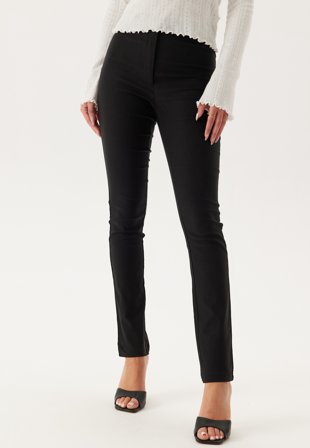 Bubbleroom - Everly High Waist Stretchy Trousers - Black - Kläder