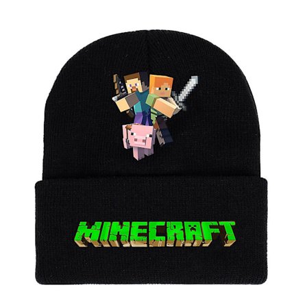 Minecraft spilltrykket strikket lue for barn gutter jenter unisex trendy klassisk
