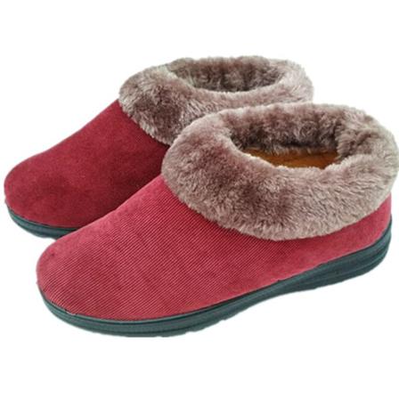 Dam Plysch Foder Manchester Varm Casual Sko Fuzzy Collar Flats