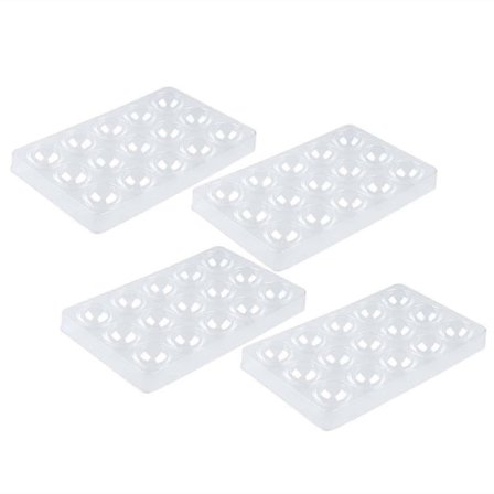 4 stk. Sukkerblomst Tørkekoppform Klar Fondant Formingsbrett Plastkake Dekorasjon DIY Bakeverktøy for Sukkerhåndverk Gummipasta Sjokolade