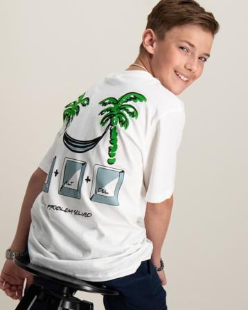LMTD NLMHIAMI SS L TOP Weiß T-Shirts Jungen - Kidsbrandstore