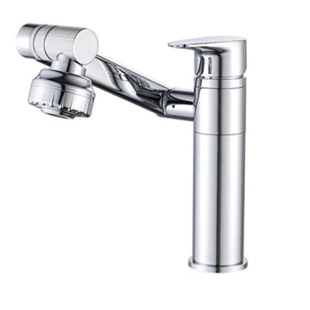 Badrumsblandare 360° Svängbar, Tvättställ, Badrum Enkelhålsblandare, Enkelhåls Badrumsblandare