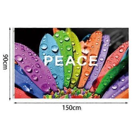 Fredstegn Flag 3x5 Ft Udendørs Haveindretning Veranda Letvægtsflag - UV-fadebestandig, Fredsduen Flag