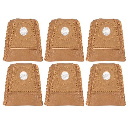 Syfingertupphylse i skinn og messing, fingerbeskytter for håndverk, tilbehør