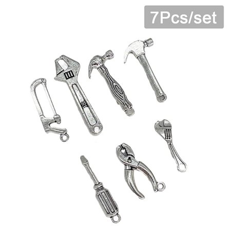 7 kpl 1:12 nukkekodin pienoismalli korjaustyökalu vasara malli sisustus