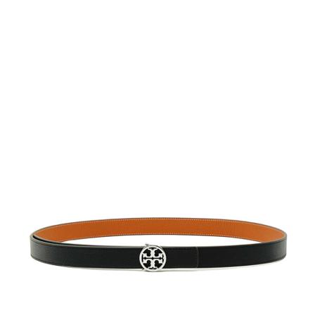 Tory Burch, Reversible logo belt Zwart, Dames, Maat:M