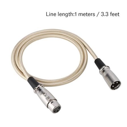 HURRISE xlr-kabel hane till hona 3 stift XLR hane till XLR hona Mikrofonkabel mikrofon ljudkabel tråd 1 meter