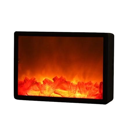 LED Kreativ Peis Flamme Lampe Nordisk Stil Dekorasjon Julepynt (Svart)