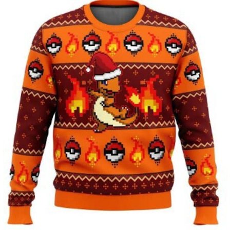 Efterår/Vinter 3D Jule Anime Print Casual Herre Løs Pasform Crew Neck Sweatshirt