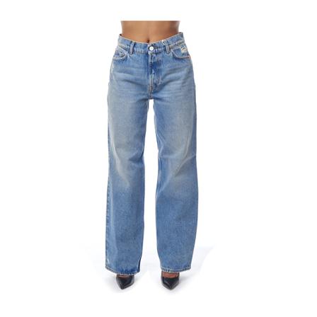 Amish, Wide Jeans Blauw, Dames, Maat:W25