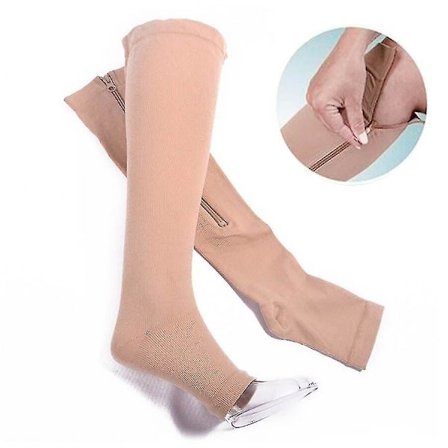 Compression Anti Varicose Socks Zipper Slim Beauty Leg Shapper Burn Fat Zipper Care|foot Care Tool