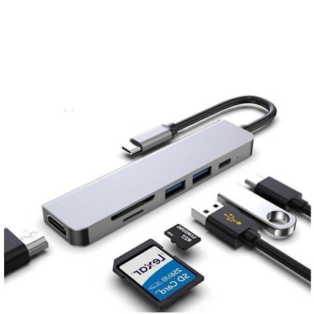 6 in 1 USB C to USB 3.0 HDMI-Compatible Dock