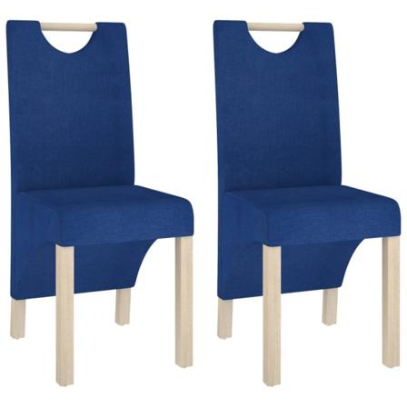 Vidaxl Matstolar 2 St Blå Tyg Blå