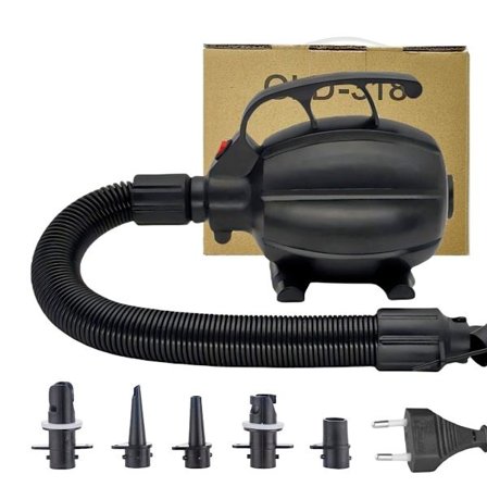 600W Elektrisk Luftpumpe til Oppustelig Gymnastikmåtte, Luftmadras Pumpe Hurtig Fyldning Inflator Deflator Pumpe, Bærbar Luftpumpe til Poollegetøj/