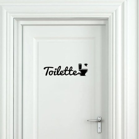 French Toileteet Toilet Door Sticker Decal Bathroom Bath Home Decor