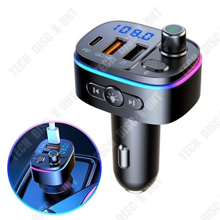 Biloplader - TD - 2 porte - Bluetooth 5.0 - Aluminium - 1,1 tomme