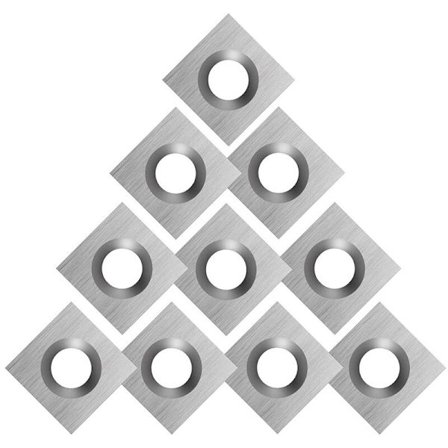 10 stk. treskjær i hardmetall for dreiing av tre 11X11X2.0Mm-30° treskjærverktøy
