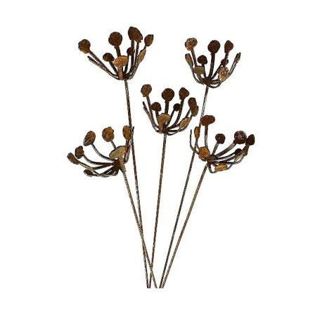 Hage Patio Metall Smijern Innsats Metall Blomster Hagedekor, Metall Skulptur Sett Med 5 Hage-eyzi