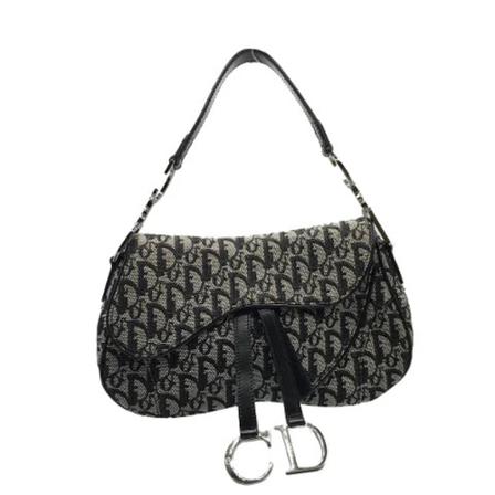 Dior Vintage, Pre-owned Shoulder Bags Zwart, Dames, Maat:ONE Size,Canvas