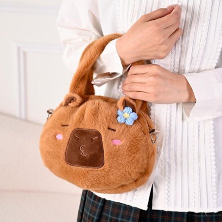 Capybara Crossbody Bag Animal Cartoon Tote Bag BLÅ