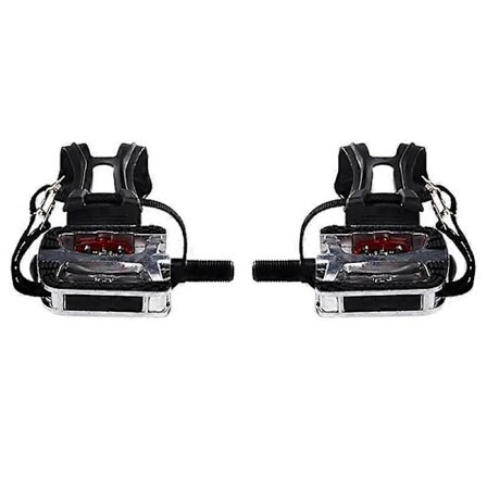 SPD Pedaler til Spincykel med Tåbur til Clip Pedaler Indendørs Træningscykel Platform Pedaler 9/16 tommer