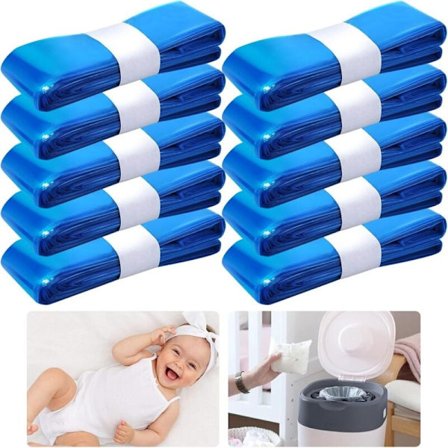 10 Bleaffaldspose Refill, Bleaffaldspose med Stor Kapacitet, Baby Bleaffaldspose Refill Kompatibel med Tommee Tippee, Angelcare
