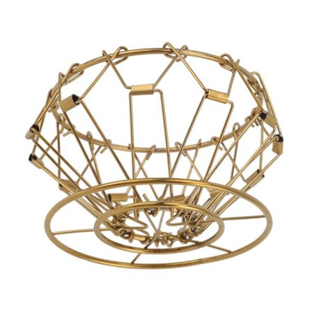 Håndholdt kaffefilterholder i rustfritt stål, sammenleggbar og bærbar kaffekjegle for camping utendørs gull