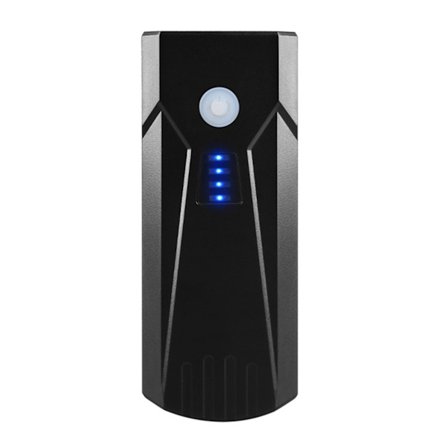 Sykkellys med kraftig elektrisk horn ABS oppladbar LED fjellsykkellykt for nattsykling svart