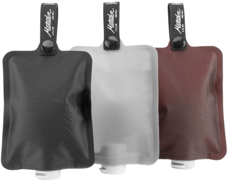 Matador FlatPak Toiletry Bottle 3-Pack (Charcoal, White, Garnet) - Hygien