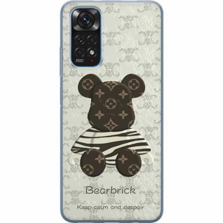 Xiaomi Redmi Note 11 Genomskinligt Skal Brown Bear