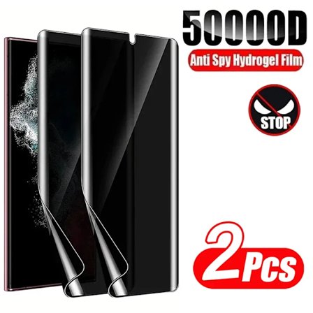 2 st Anti-Spion Hydrogel Film Skärmskydd För Samsung Galaxy S9 S10 S20 FE S21 Plus S22 S23 24 Ultra Note 10 20 Sekretessfilm