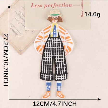 Broderimærke Broderet klud indsat 4 4