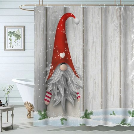 Joululahjasuihkuverho Käytännöllinen kylpyhuoneen joulukoriste Suihkuverho 180*180