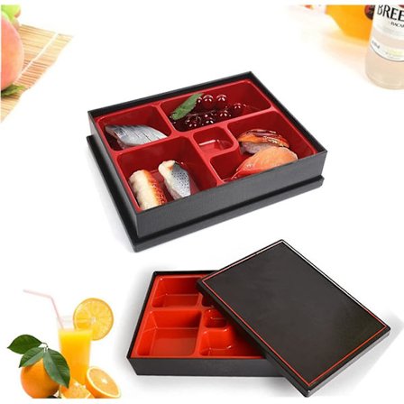 Tradisjonell Bento-matboks i japansk stil for skole, sushi og ris-catering, matbrettbeholdere