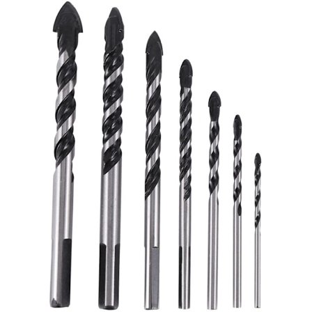 Tungsten Carbide Borsett for Keramisk Porselen Fliser, Betong, Murvegg, Glass, Speil, Plast Murverk og Tre (3 4 5 6 8 10 12mm)