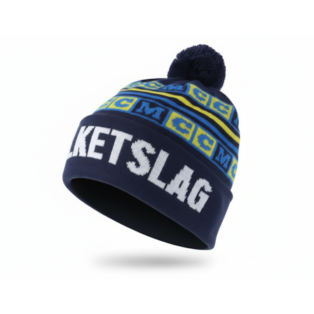 CCM - Blå pom Lue - Flag Team Sweden Jaquard Pom @ Hatstore