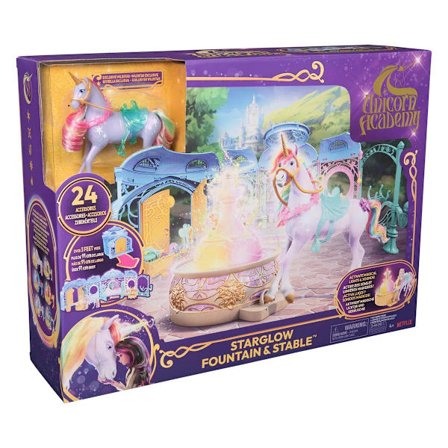 Unicorn Academy Starglow Fountain & Stable Lekset med Enhörning