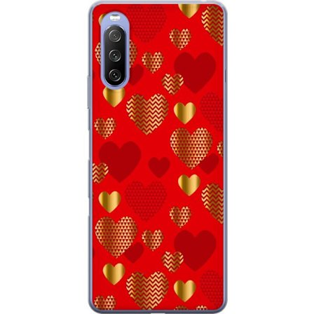 Kompatibel Mobilcover til Sony Sony Xperia 10 III GoldenHearts