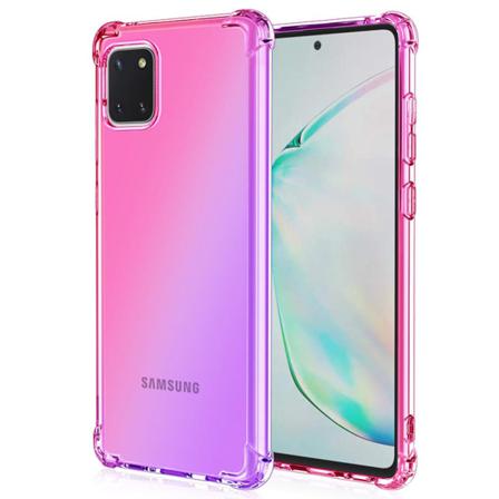 Samsung Galaxy A22 5G - FLOVEME Silikonskal Rosa/Lila