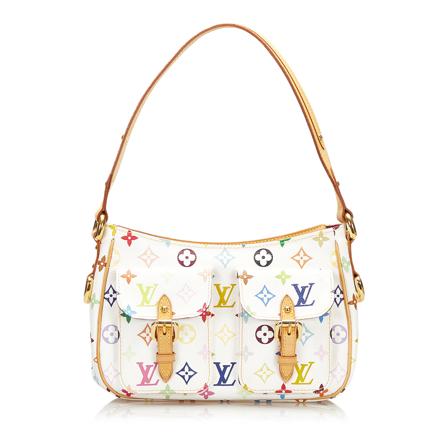 Louis Vuitton Vintage Monogram Multicolore Lodge PM Canvas Monogram Canvas France Hvid, Dame Vintage Tasker, Størrelse: ONE Size