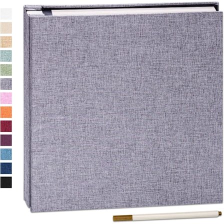 Selvklæbende fotoalbum 27*28cm Scrapbook Album 40 Dobbeltsidede sider Linned Hardcover DIY Baby Jubilæumsmindebog