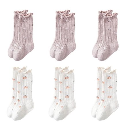 par med rosa, beige høst baby mid-tube sokker, størrelse S: 9-11cm xm KLB