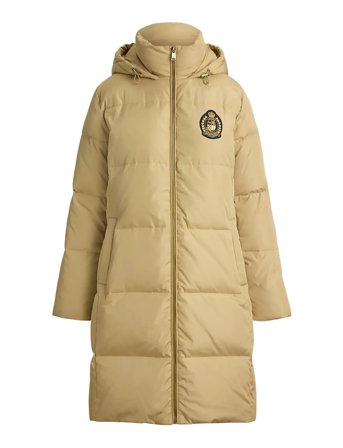 Lauren Ralph Lauren | Crest-Patch Hooded Quilted Down Coat | S