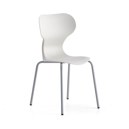 Stuhl BRIAN, silber/hellgrau