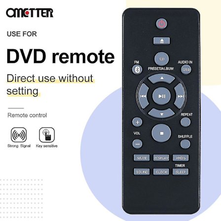 Tib Fit för Philips fjärrkontroll Micro Music Stereo System Btm2180 /37 Btm2280 /12 Btm2355 Btm1180 Btm2130 Btm2310 (FMY)