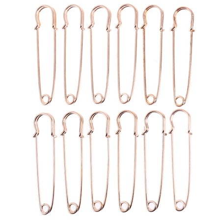 12 stk stor kraftig rustfritt stål stor jumbo sikkerhetsnål