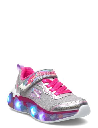 Skechers Girls Eternal Heart Lights Ton Of Love - Silver - 27