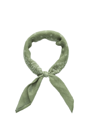 John Henric Cotton Paisley Bandana Halsdukar & scarves Herr Grön ONESIZE