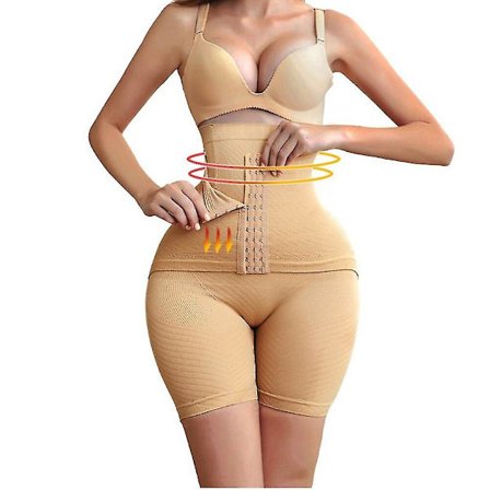 Dam Sömlös High Waist Trainer Butt Lifter Magbyxor Dam Shapewear Magkontroll Trosor Slimmande Underkläder Body Shaper,beige